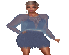 BLUE COCKTAIL DRESS