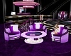 purple club chair group