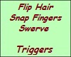 FlipHair SnapFingr Swrve