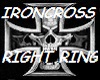 sm Rt Hd/Iron Cross Ring