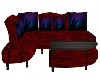 Sweet Red and Blue Couch