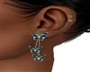 Blue/Green Butterfly Ear