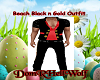 BeachBlackRedGoldOutfit