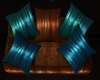 TEAL BROWN COUCH