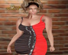 red & black dress