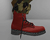 Red Combat Boots / Work Boots (M)