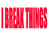I BREAK THINGS