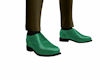 green shoes black socks