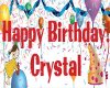 Crystals bday sign