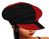 red-black mod hat