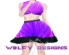 Purple Halter Mini Skirt
