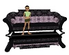purple black couch