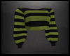 Grn/Blk Striped Sweater