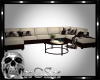 CS Cream/Brown Sofa