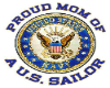 Proud Navy Mom Sticker