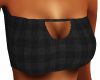 Black Plaid Sport Top