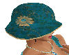 ClocheTeal Flapper Hat