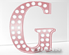 H. Pink Marquee Letter G