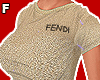 Fendi Gold Lurex T Shirt