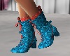 teal baroque boots
