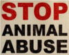 stop animal abuse sign