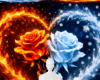 Fire ice background