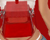red transparent pvc bag