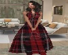 red plad Dress