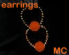 M~Orange fire earrings