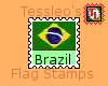 Brazilian flag stamp