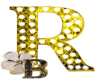 B♛|Gold Sign Letter R