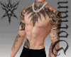 Body blackwork tattoo