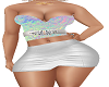 HOLO CROP N WHITE SKIRT
