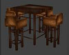 Wood /Leather Table Set