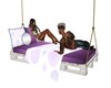 purple hanging bed