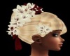 blonde bride red&white