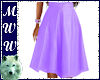 Lilac Leather Midi Skirt
