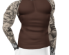 [£] Brown Tattoo Shirt