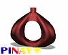 Red Hollow Vase