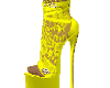 Yellow lace stiletto sho