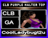 CLB PURPLE HALTER TOP