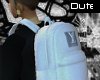 'D' White lv backpack