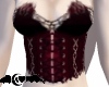 Flame/fishnet Corset-Red