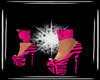 pink nd black heels