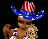 AmericanFlagCowGirlHat#2