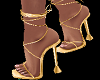 A** Kloe Gold Sandals