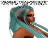 Mable teal/white hair