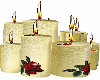 Roses on Gold Candles