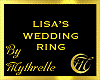 LISA'S WEDDING RING