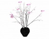 Pink/Black Vase/Flowers